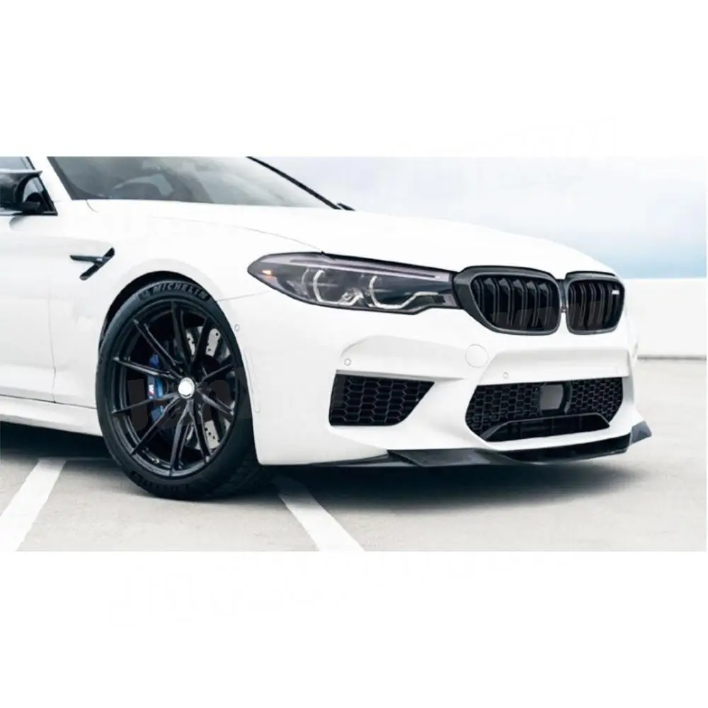 ABS Carbon Look Глянцевый черный передний бампер Защита губ Сплиттер Спойлер Пластина