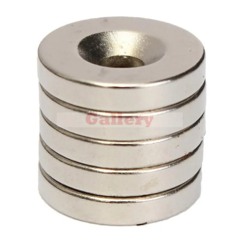 

30 pcs N52 15x3mm Strong Round Countersunk Ring Magnets 4mm Hole Rare Earth Neodymium Magnet