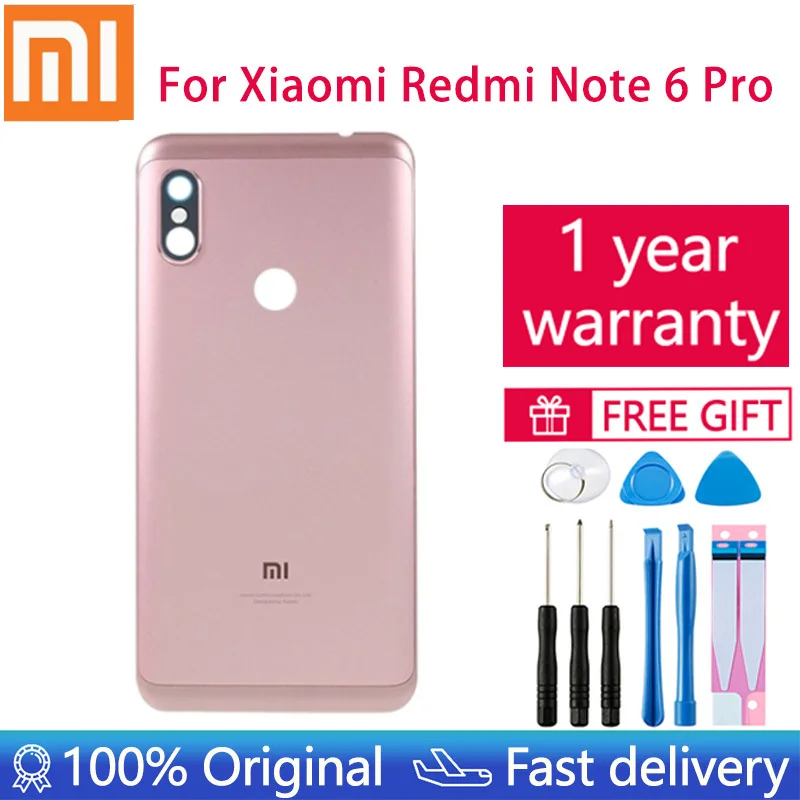 

Оригинальный чехол для Xiaomi Redmi Note 6 Pro, задняя крышка аккумулятора, запасные части, чехол для Redmi Note6 pro