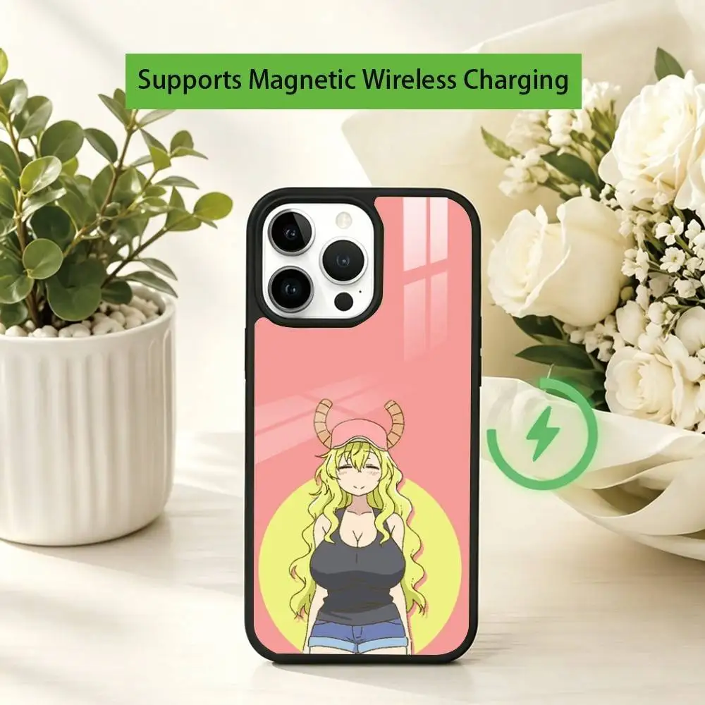 Фото Чехол для телефона Kobayashi-san Chi Lucoa для iPhone 17, 16, 15, 14, 13, 12, 11 Plus, Pro с поддержкой магнитной беспроводной зарядки №5