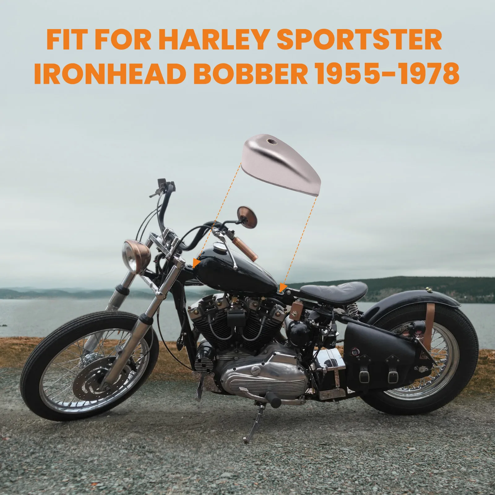 Замена бензобака 2 4 галлона 1955 л для Harley-Davidson Sportster 1978-