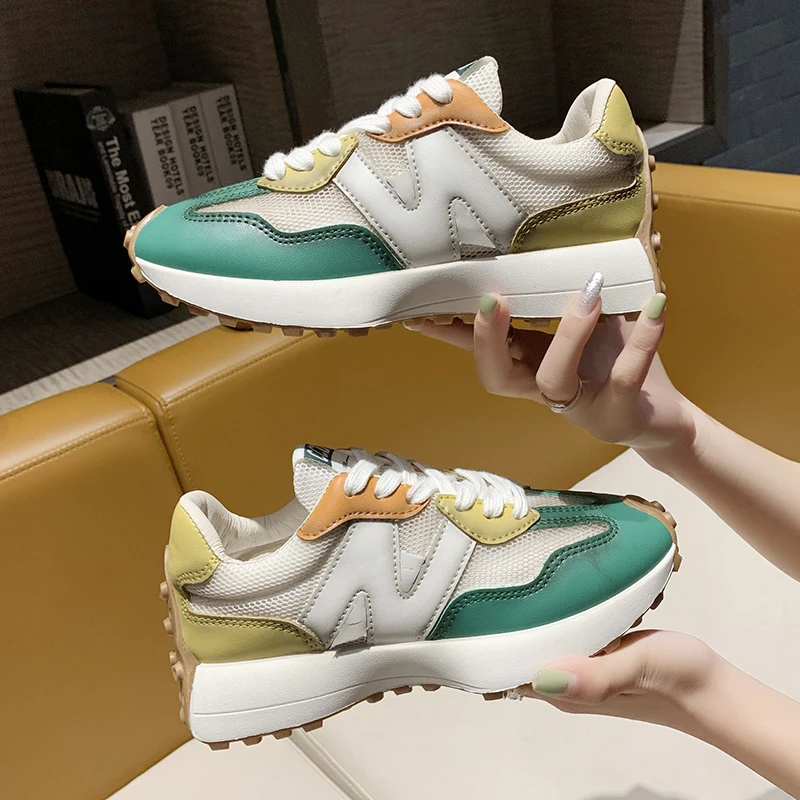 

Waffle Small Waist Forrest Gump Shoes Daddy Shoes Women's Sneakers 2022 New Breathable Mesh Fitness Running Casual Sports Shoes