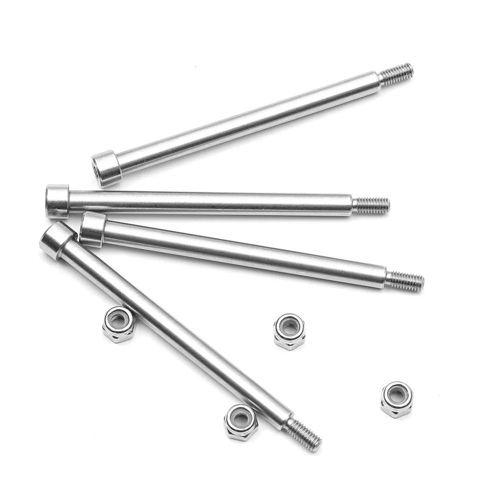 4Pcs 4x56mm Threaded Hinge Pins 70510 with M3 Nut for Traxxas 1/5 X-Maxx XMAXX 1/6 XRT RC Car Upgrade Parts Accessories