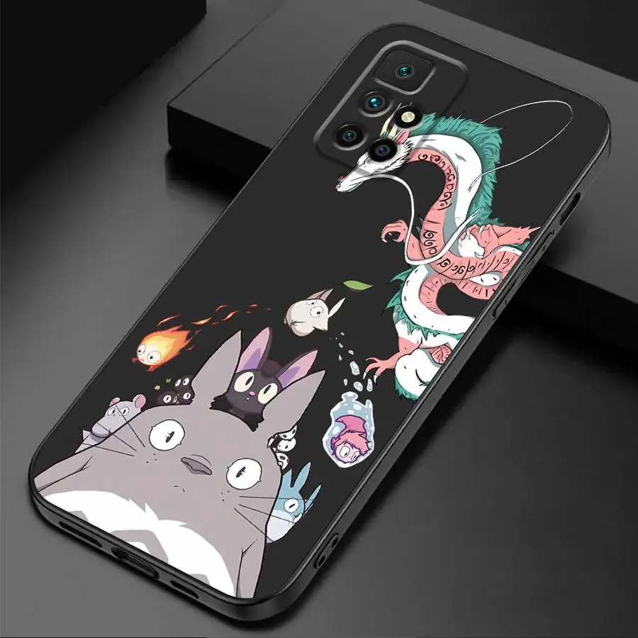 Anime Spirited Away Totoro Cover Phone Case for Redmi Note 11 Pro 9 8 7 10S 12S 9S 11S 10 12 9T 8T 13 TPU Soft