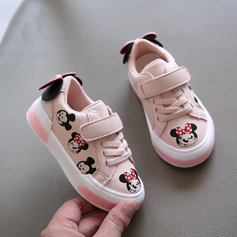 

Disney autumn new Minnie Mickey casual shoes fashion girl baby breathable soft sole children's sneakers