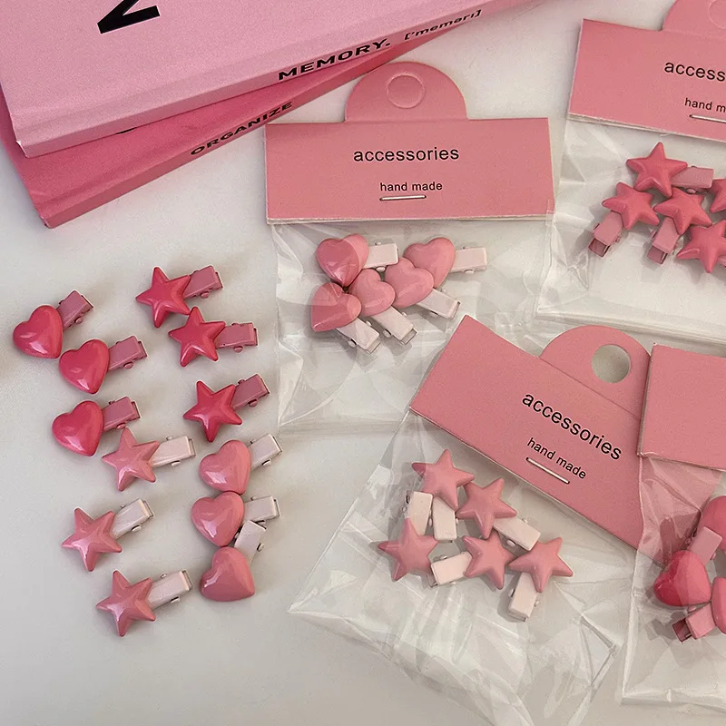 Series Love Heart-shaped Hairpin Mini Small Sized Bang Clip Side Broken Hair Little Clip Hairpin Hair Ornaments