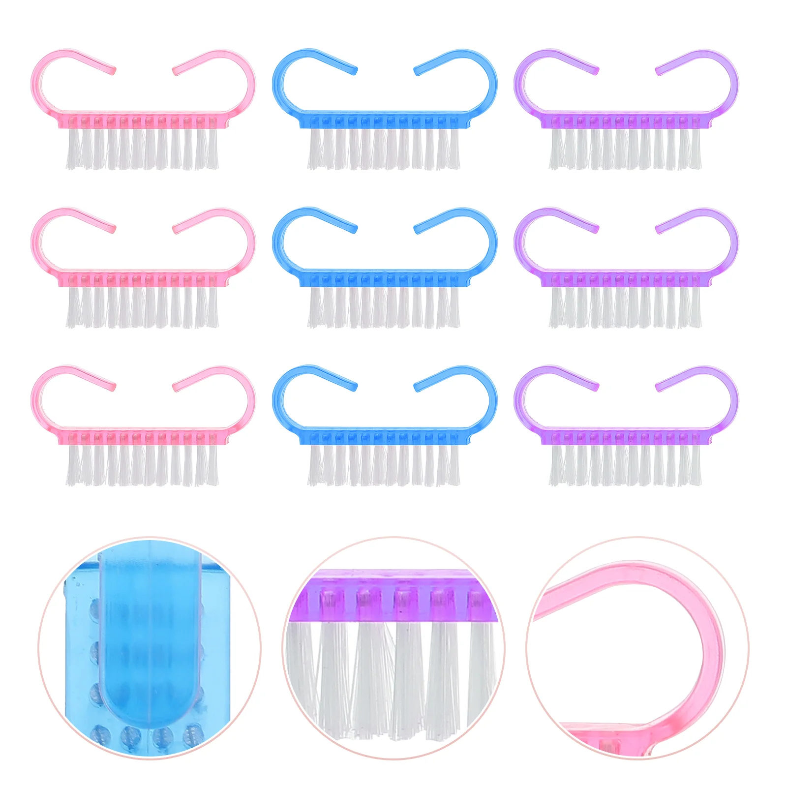 

30 Pcs Small Horn Brush Manicure Clean Brushes Plastic Nail Pp Dust Supplies