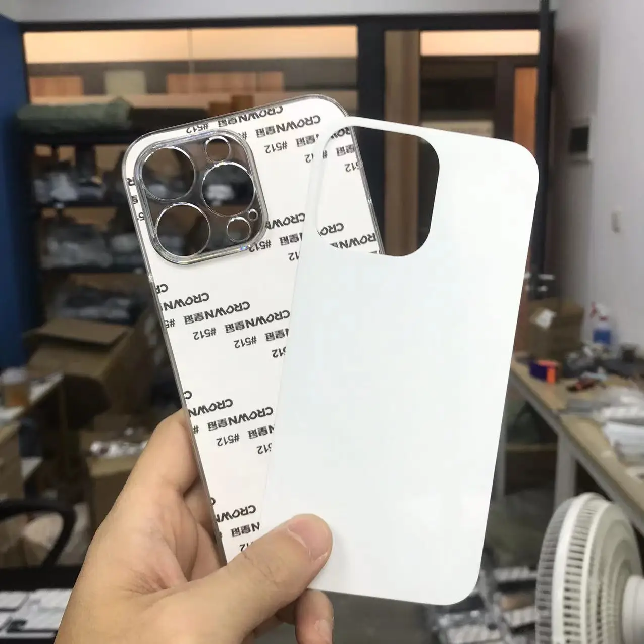 

10pcs Sublimation Blank phone plastic case for iphone 14 14 pro 13 12 mini 12 Pro Max 7 8 11 xs max xr with metal insert