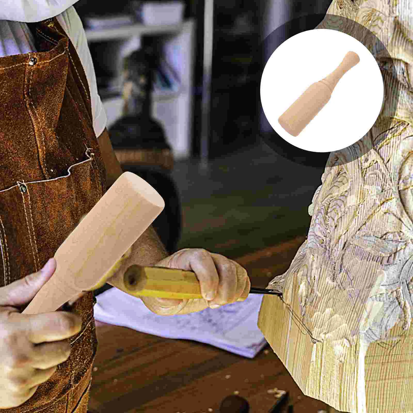 

Wooden Hammer Toy Handmade Lobster Practical Mallet Tool Beech Household Beating