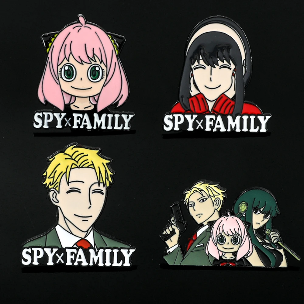 

Anime SPY×FAMILY Lapel Pin Cartoon Cute Yor Forger Anya Forger Twilight Metal Enamel Brooch for Women Charms Accessories Gift