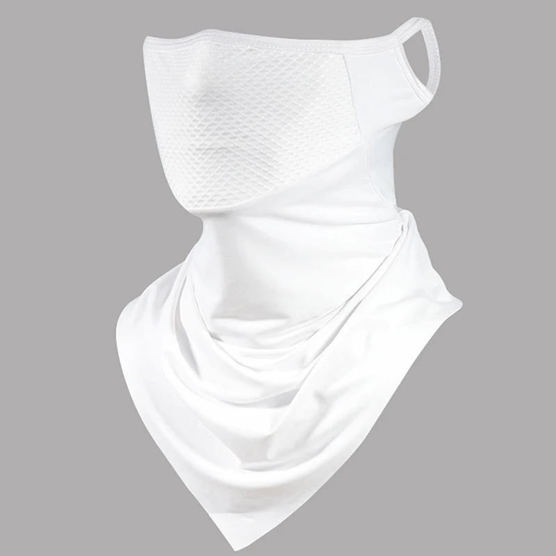 

Black Scarf Neck Gaiter Tube Scarves Breathable Face Cover Ear Hanging Balaclava Summer Sun Anti-UV Bandana Headband 2022
