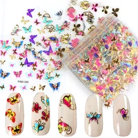 30sheetsbag 3d nail art bronzing stickers butterfly flower diy manicure back glue sticker cute nails supplies for professionals