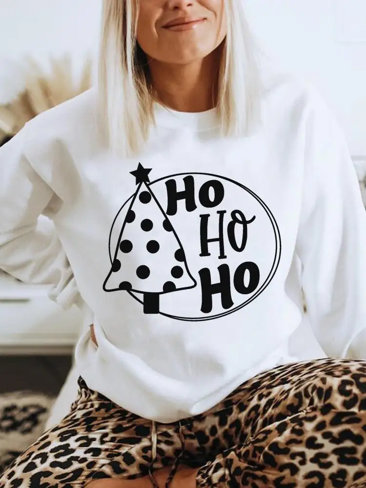 

Пуловеры с принтом женская одежда Счастливого Рождества надпись елка милый стиль 90-е женские модные подарки графические свитшоты
