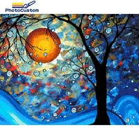 photocustom tree paint by number drawing on canvas handpainted painting art gift diy pictures by number scenery kits home decor