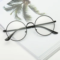 vintage copper round glasses frame big size metal solid color decorative eyewear unisex myopia prescription spectacle frames
