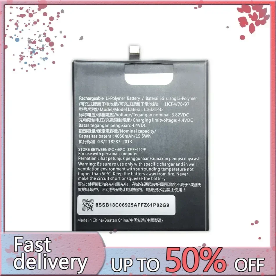 4050 мАч L16D1P32 аккумулятор мобильного телефона для Lenovo Phab2 Plus PB2-670N PB2-670M PB2-670Y PB2 670N 670M
