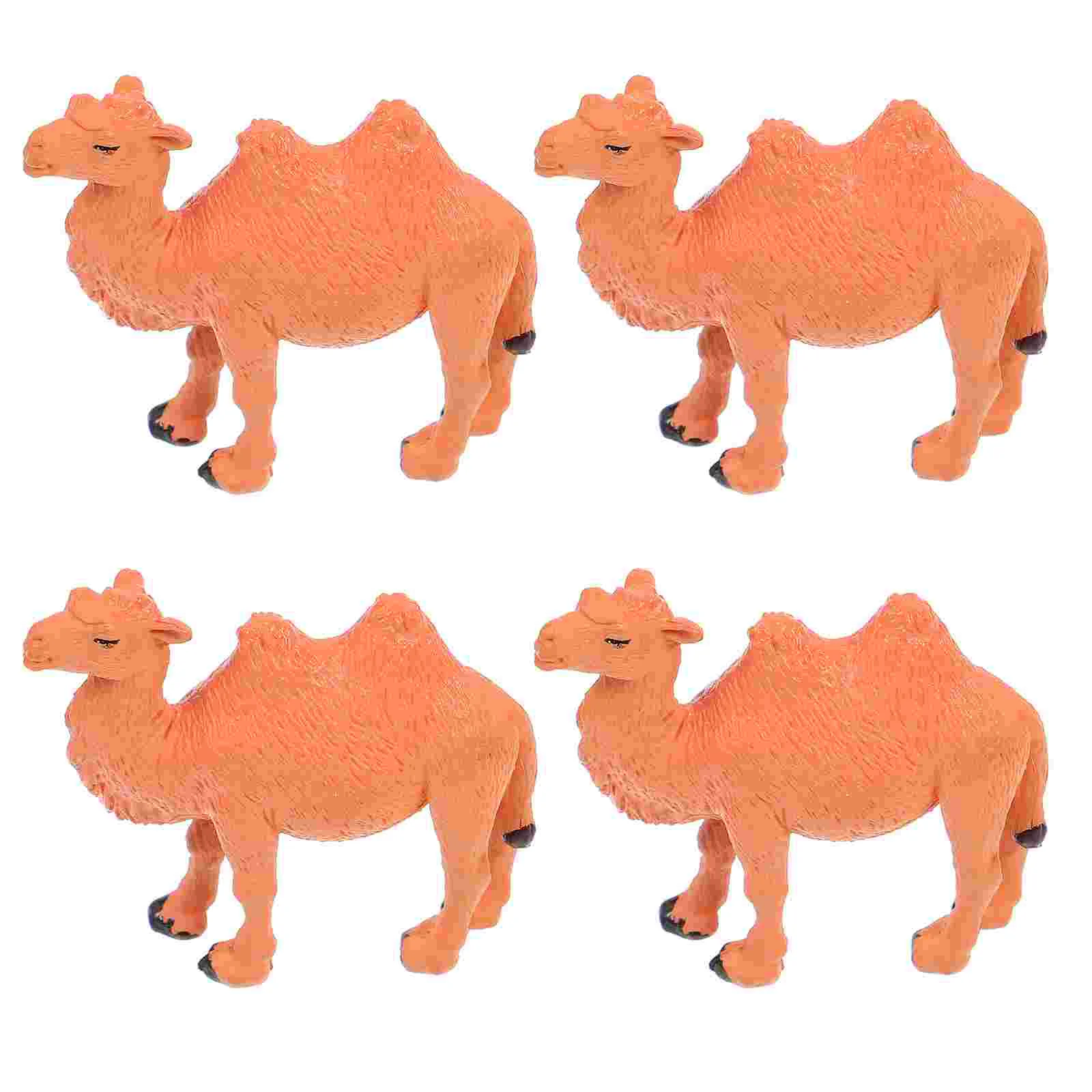 

4PCS Camel Figurines Miniature Wild Toys Camel Models Camel Figurine Statue for Desktop Home Ornaments Kids Party Favors
