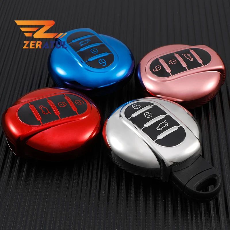

Smart Key Soft TPU Car Key Case Full Cover Auto Keychain for MINI Cooper 3rd Gen F55 F56 F57 F54 Gen2 F60 Countryman