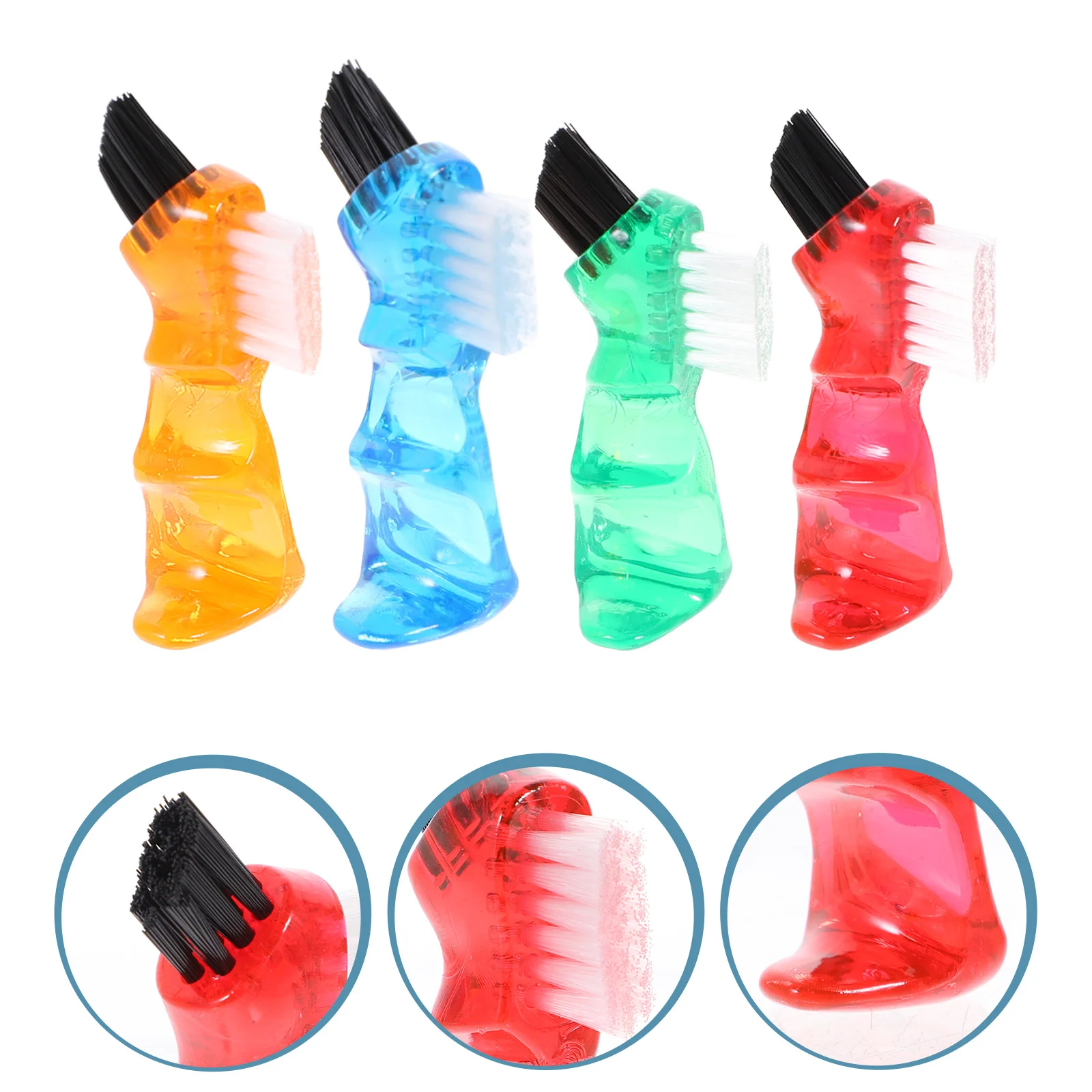 

4 Pcs Denture Small Brushes Oral Care Portable Creative Cleaning Toothbrushes Household Home Micro Personal