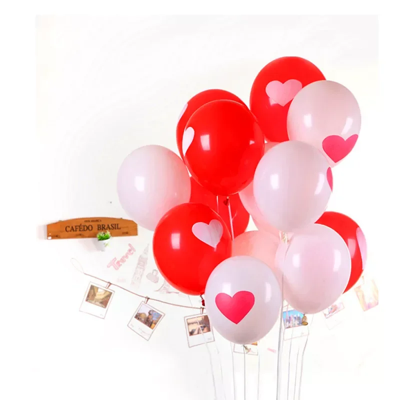 

NEW2022 send random 10pcs/Lot 12inch 3.2g/Pc Latex Helium Ball Ballon Wedding Party Birthday Heart Pattern Mixed Color Balloon Q