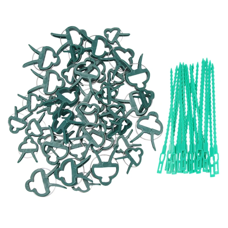 

60Pcs Reusable Gentle Plant Clips Garden Tomato Plants Support Clips & Twist Ties, For Straightening Plant Stems
