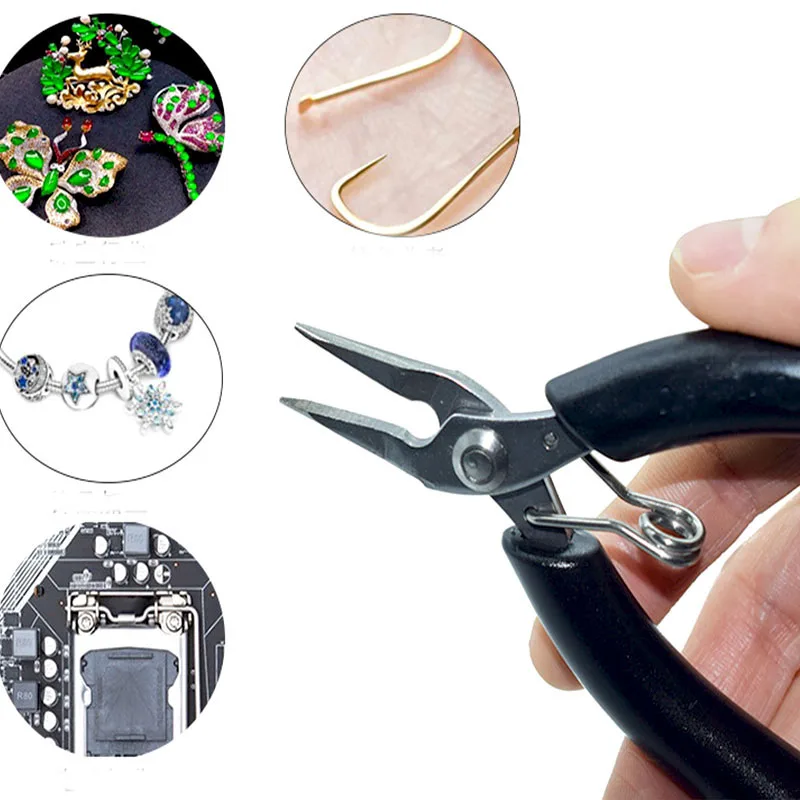 

Multi-function Mini Diagonal Pliers Stainless Steel Round Cutter Handcraft Beading Insulated Plier DIY Small Jewelry Pliers Tool
