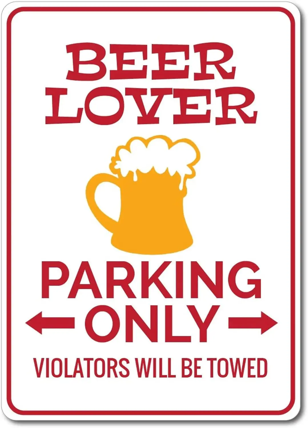 Beer Lover Prkng Sgn Gft Декор Пивной любовник пивной кружки Пивная кружка Qulty Metl Drnkng 8x1