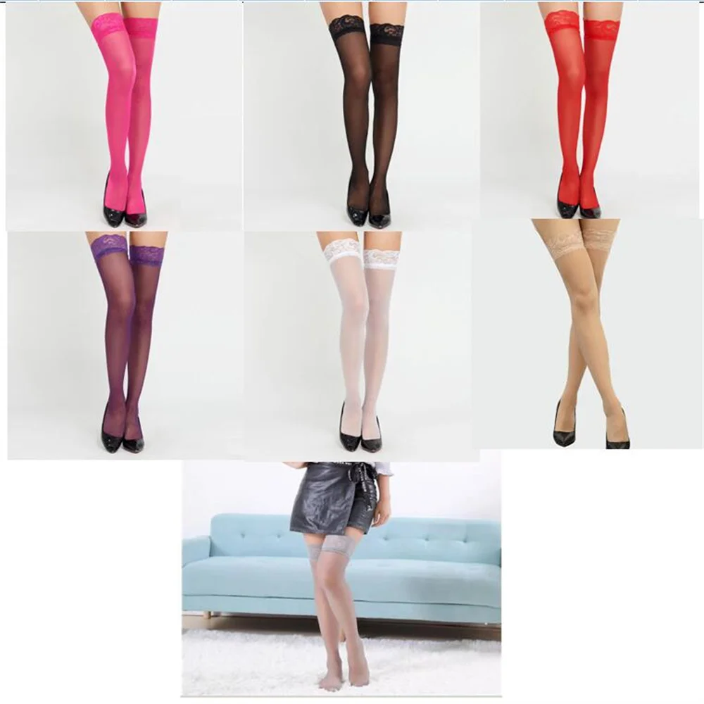10pairs/20pcs Sexy Women's Lingerie Stocking Sheer Lace Top Thigh High Socks Nightclubs Pantyhose Buttock Hose Girls Beauty Leg
