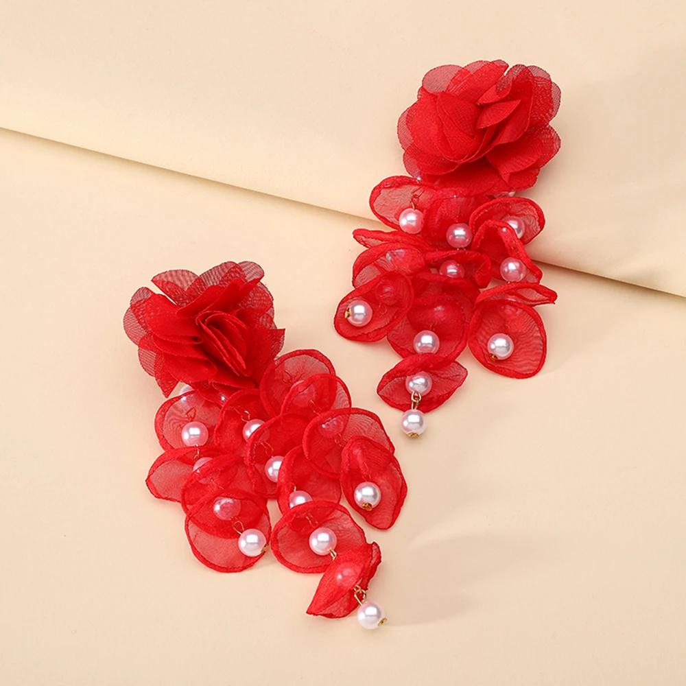 Женские Висячие серьги-подвески с искусственным жемчугом и кисточками