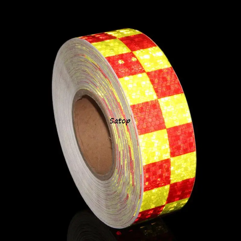 

Waterproof Warning Tape Strip Sticker Warning Light Reflector Protective Decal Reflective Film 5cmX10m Fluorescent Reflect Tapes