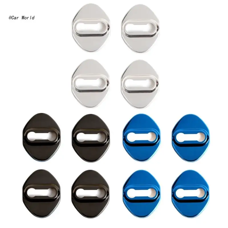 

6XDB Car Door Lock Cover Protector Guard Caps Sticker Buckle Anti-Corrosion