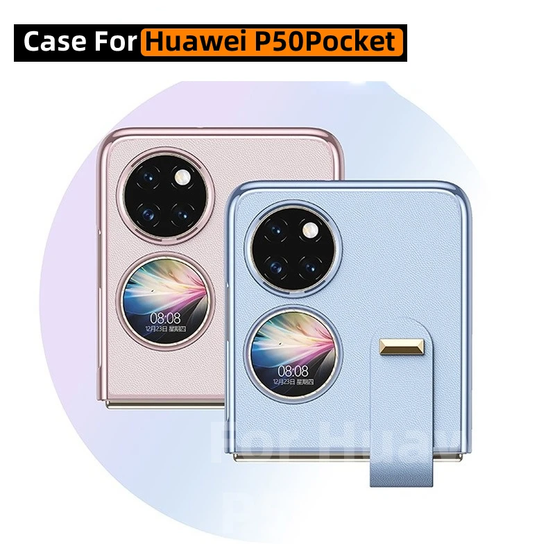 

Case for Huawei P50pocket, Huawei P50pocket Phone Case, First Layer Cowhide Luxury Phone Case with Phone Holder