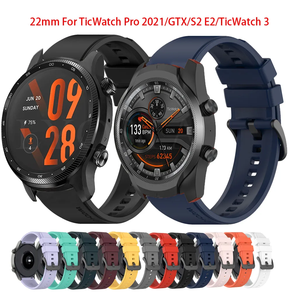 

Easyfit Sport Silicone Band For TicWatch Pro 3 Ultra GPS Watch Strap For TicWatch E3/GTH Smartwatch Wristband Bracelet Watchband