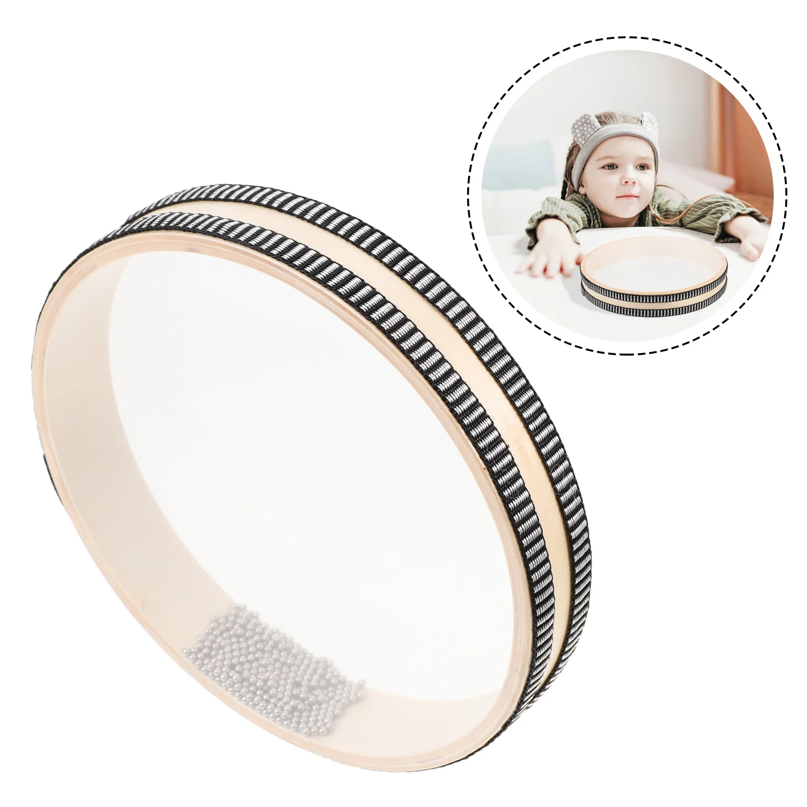 

Baby Montessori Ocean Wave Bead Hand Drum Music Instruments Toys Early Learning Music Percussion Educational Toys For Baby Gifts