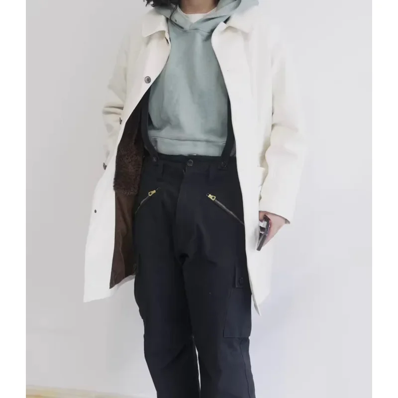 Visvim спешите магазин пальто японское Ретро плотное шерстяное пальто-Тренч куртка