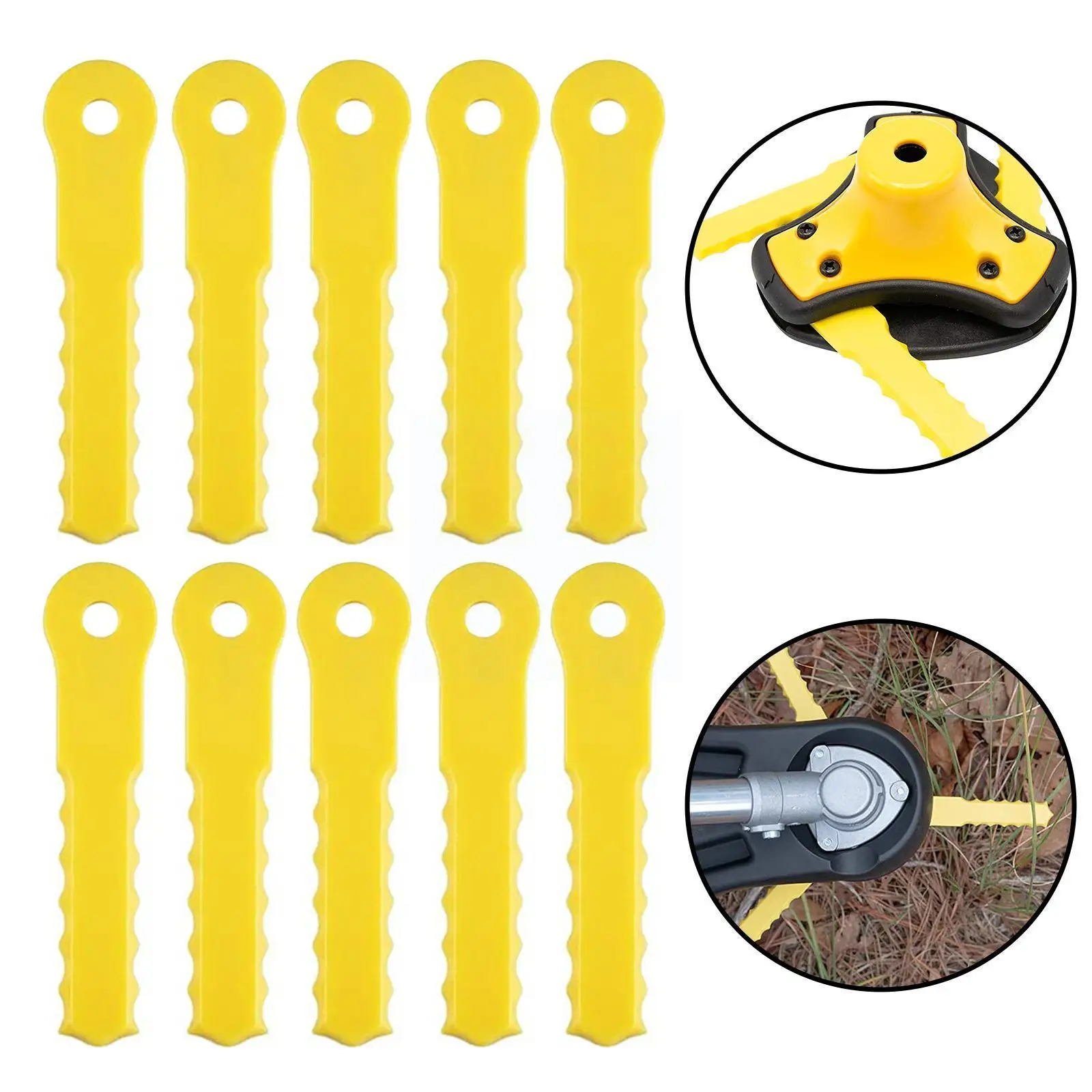 

30pcs Garden Grass Trimmer Plastic Blade Nylon Replacement Blade Trimmer for Push-N-Load 3 Pivo​​Trim Trimmer Head Parts To O0C6
