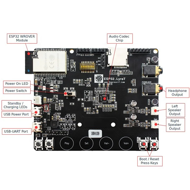 

ESP32-WROVER-B WiFi модуль TFT дисплей камера ESP32-LyraT плата разработки голоса аудио для умного дома