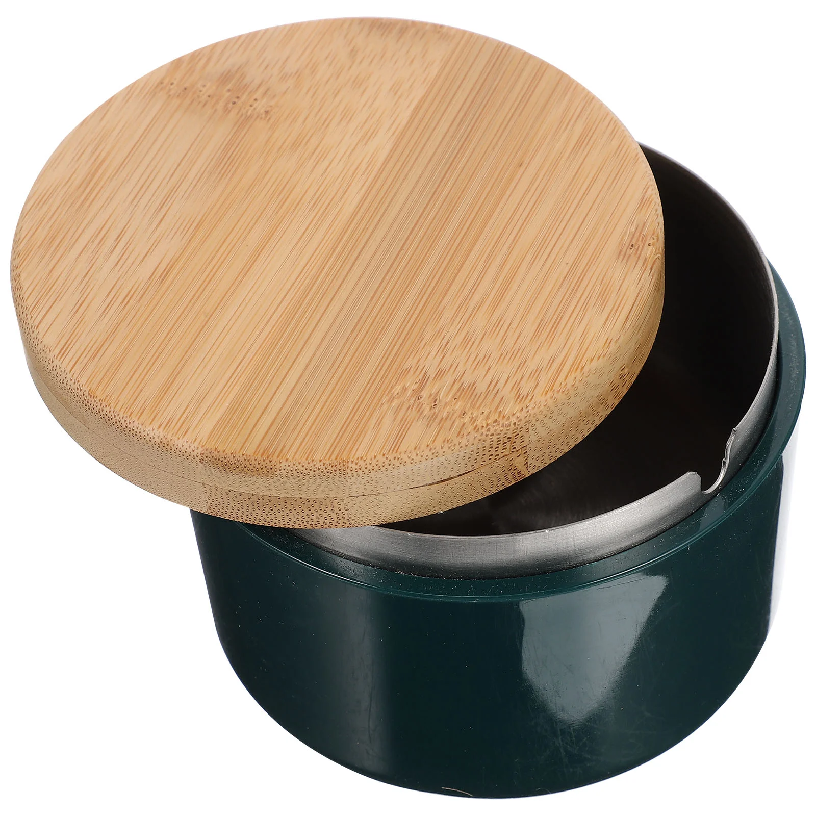 

Ashtrayash Decorative Round Shape Simple Retro Tabletop Cover Lid Container Household Office Smoking Tray