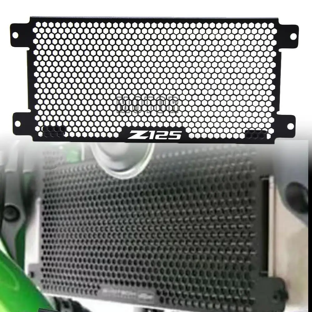 

2021 Radiator Grille Cover Protector Oil Cooler Guard Water Tank Net Protection Motorcycle CNC For Kawasaki Z125 Z 125 2019 2020