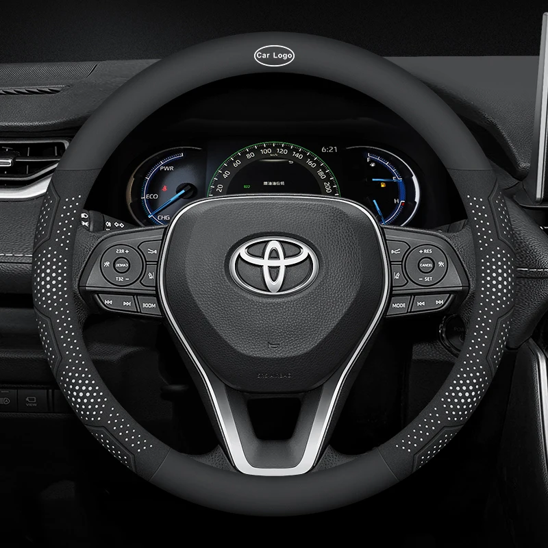 Для Toyota GR Corolla Camry RAV4 BZ5 автомобильный замшевый чехол из углеродного волокна, дышащий и противоскользящий чехол на руль, аксессуары