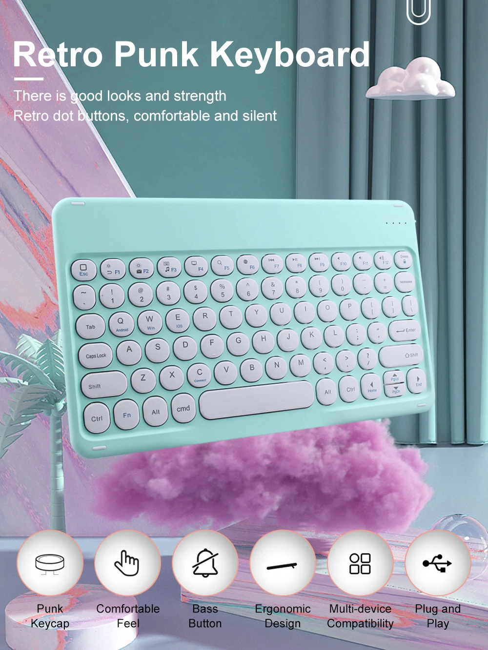 Беспроводная клавиатура Bluetooth и мышь Combo Teclado для iPad Xiaomi Samsung Huawei Tablet Android IOS Windows |