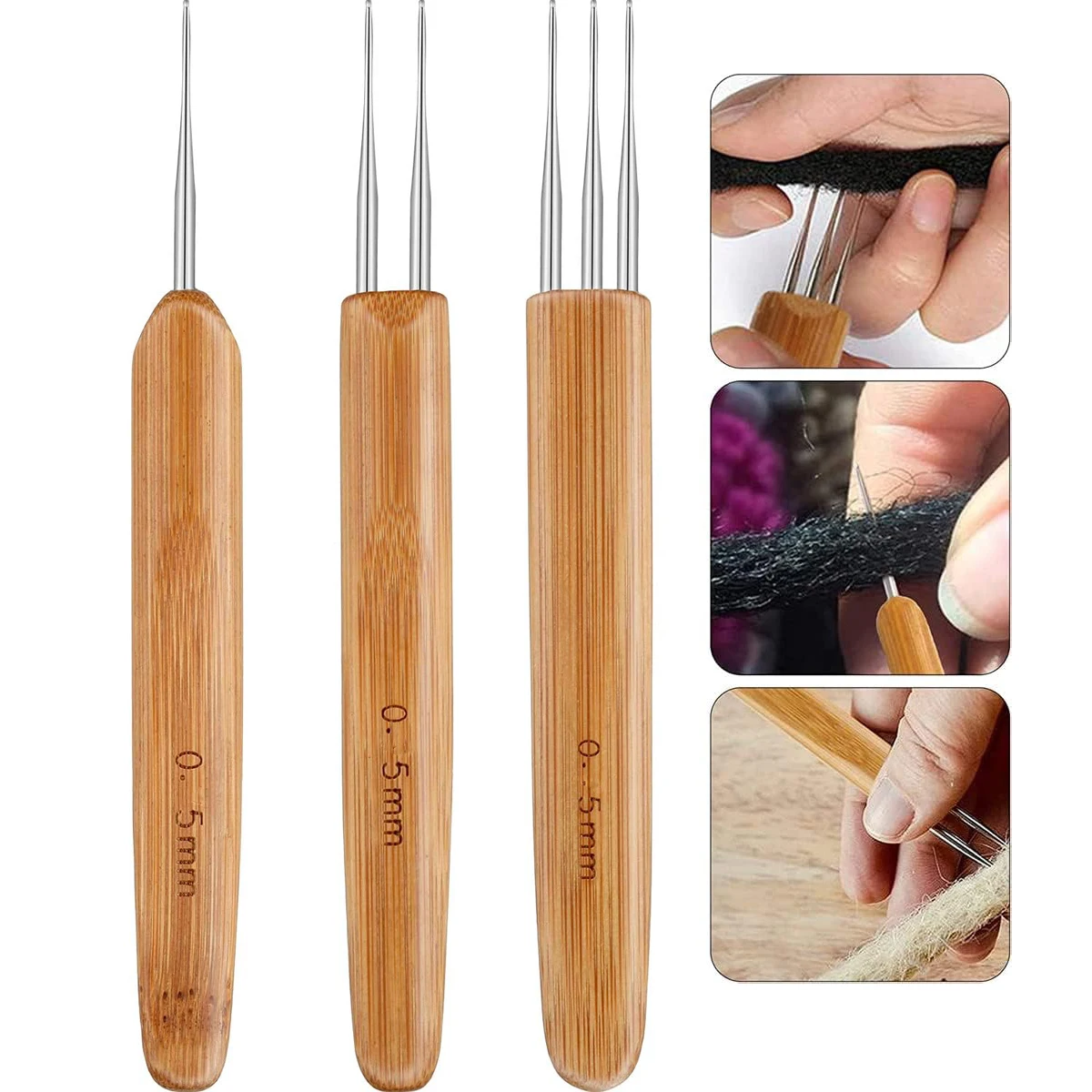 1 компл. 0 5 мм/0 75 мм Dreadlock Вязание вязальный крючок спицы для плетения волос микро