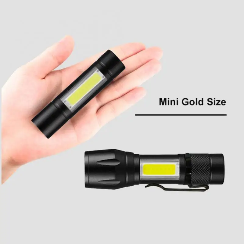 

USB Recharging Mini Flashlight 3Modes Zoomable Powerful Torch lIights Outdoor Waterproof Tactical Camping Emergency Bike Light