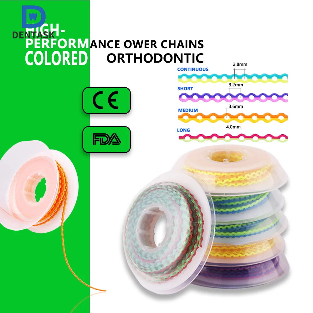 15 футов/рулон Ортодонтическая цепочка для зубных скоб