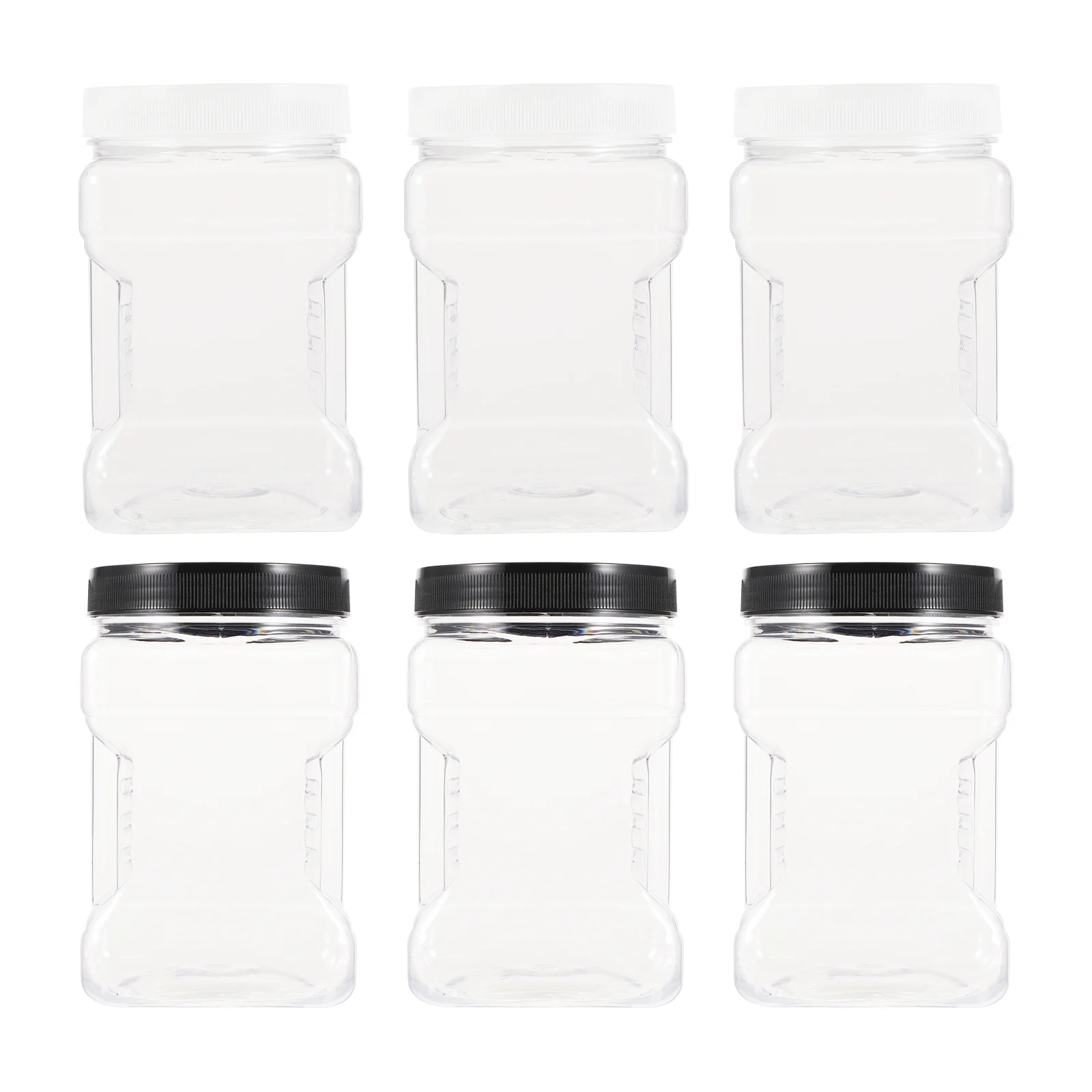 

6pcs Durable Premium Practical Plastic Bottles Transparent Bottles for Hotel Kitchen Home