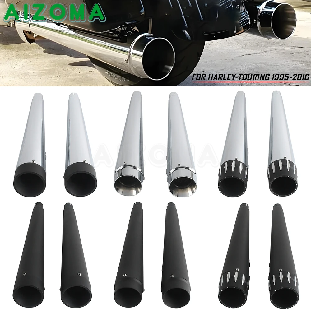Мотоциклетные глушители-слип-оны 4 4.1 4.4 из стали для Harley Touring Road King Electra Street Road Glide 1995-2016 (art.: 3920da124f9ea) - 3920da124f9ea