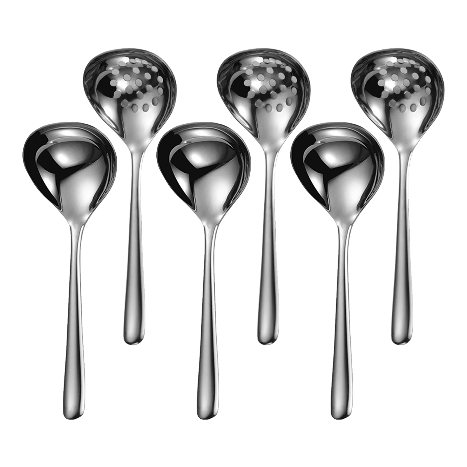 

3pcs Party Straining Easy Cleaning Kitchen Tools Gatherings Banquet Slotted Spoon Convenient Buffet Practical 3 Serving Spoons