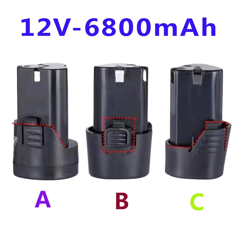 

2023Upgrade 6800mAh12V Universal Rechargeable Battery For Power Tools Electric Screwdriver Electric drill Li-ion Battery