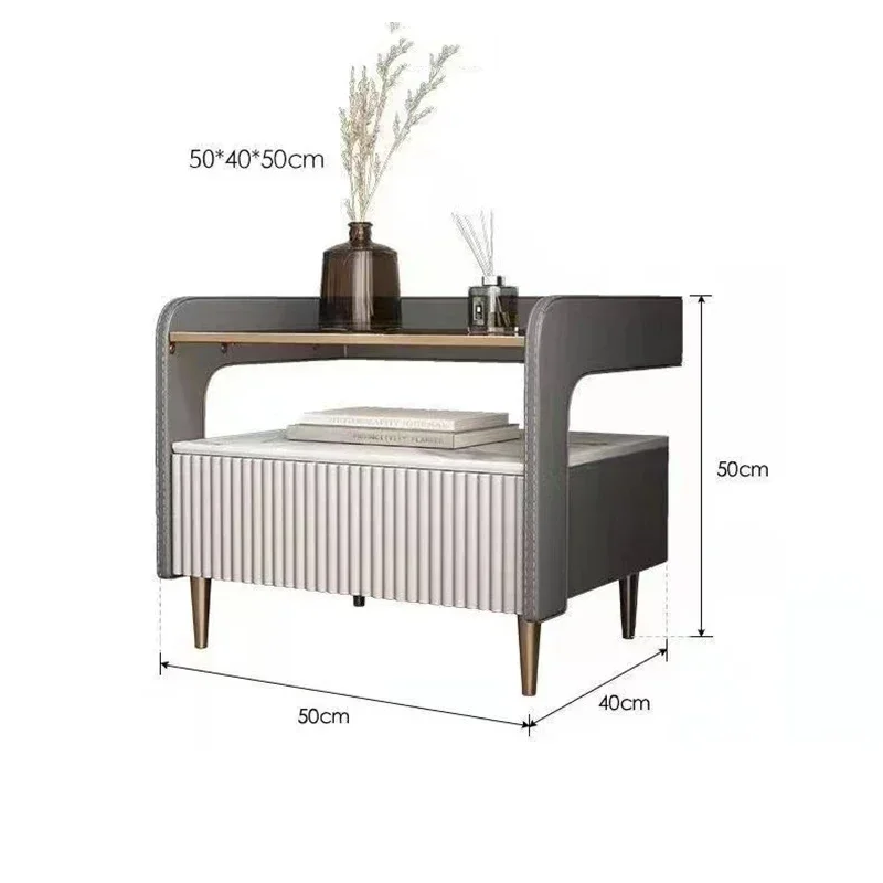 Многофункциональная прикроватная тумбочка двойная мебель для интерьера спальни