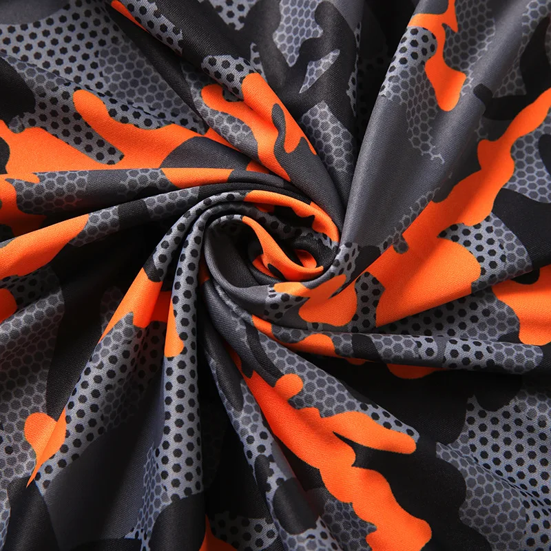 Камуфляжная рыболовная футболка с маской для лица летняя из вискозы длинным